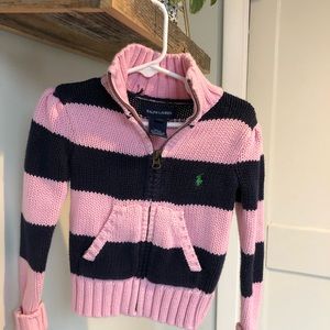 Ralph Lauren 3T sweater pink & navy